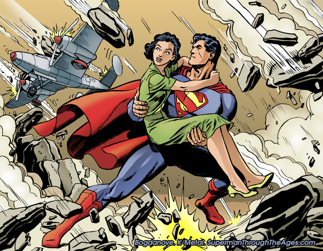 Superman prepares for his Sky-Jump