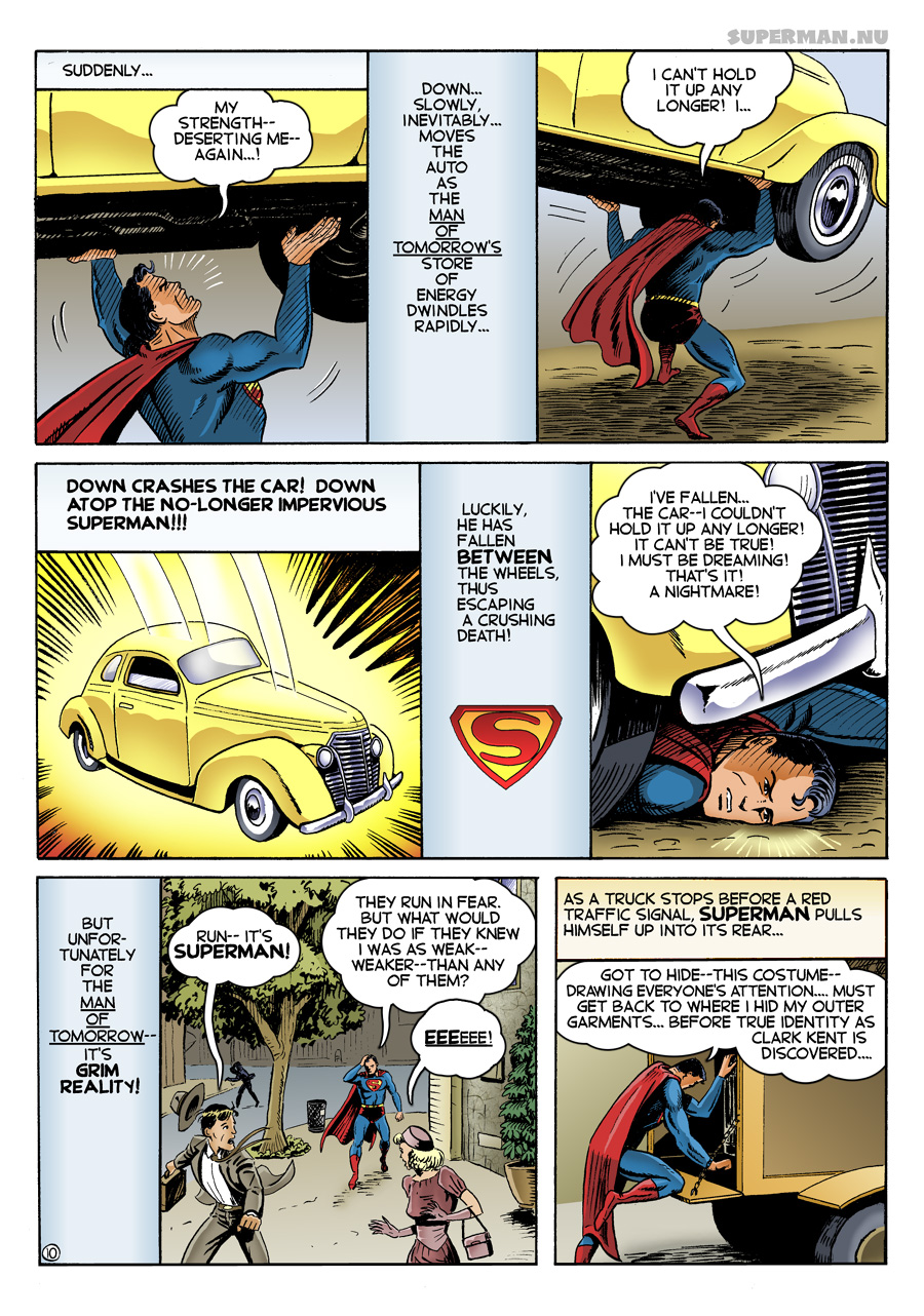 Superman Through the Ages! Comic Book Issue #0: Secret of the K-Metal - Page 10: Grim Reality! [Angel Criado & Shane Foley]