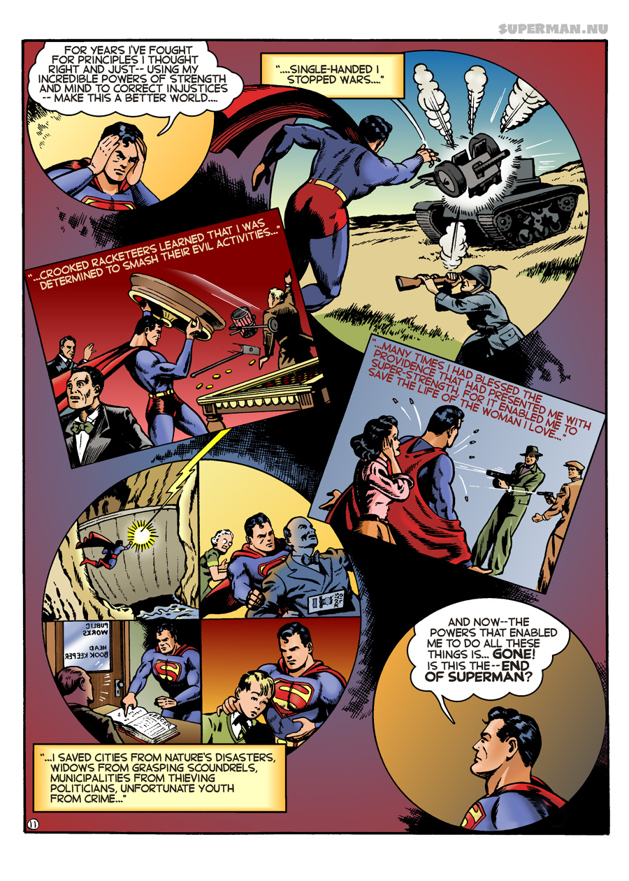 Superman Through the Ages! Comic Book Issue #0: Secret of the K-Metal - Page 11: The End of Superman? [Wayne Boring & Bob Rivard]