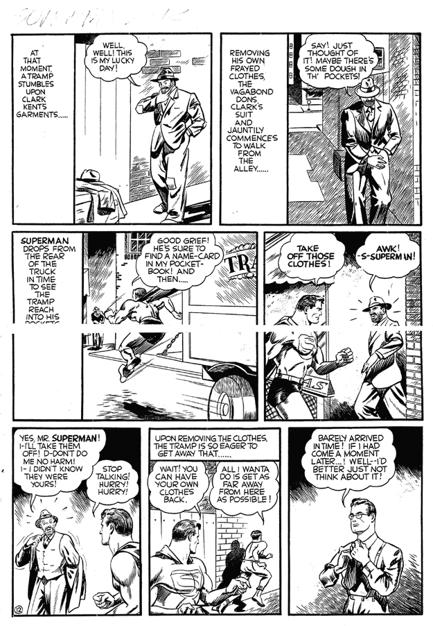 Superman Through the Ages! Comic Book Issue #0: Secret of the K-Metal - Page 12: Lucky Day [Wayne Boring & Don Komisarow]