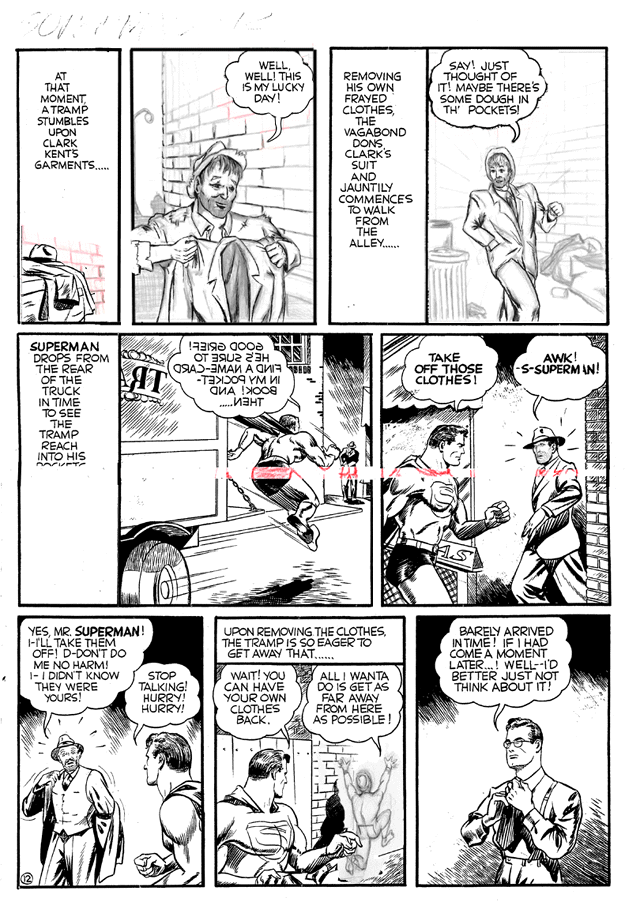 Superman Through the Ages! Comic Book Issue #0: Secret of the K-Metal - Page 12: Lucky Day [Wayne Boring & Don Komisarow]