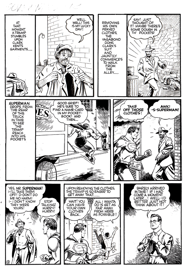 Superman Through the Ages! Comic Book Issue #0: Secret of the K-Metal - Page 12: Lucky Day [Wayne Boring & Don Komisarow]