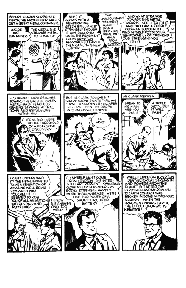 Superman Through the Ages! Comic Book Issue #0: Secret of the K-Metal - Page 15: A Fearsome Discovery! [Wayne Boring & Shane Foley]