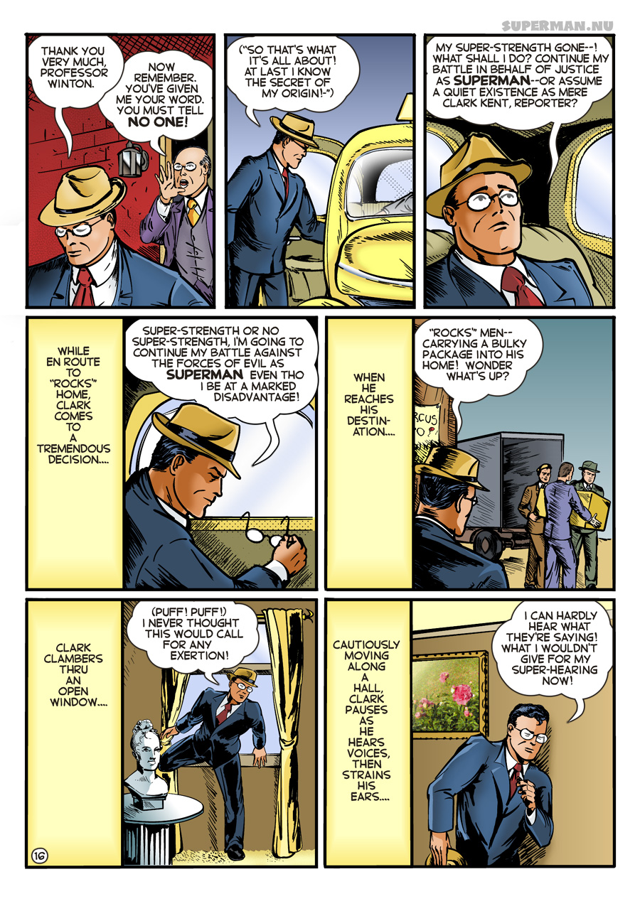 Superman Through the Ages! Comic Book Issue #0: Secret of the K-Metal - Page 16: A Tremendous Decision! [Angel Criado]