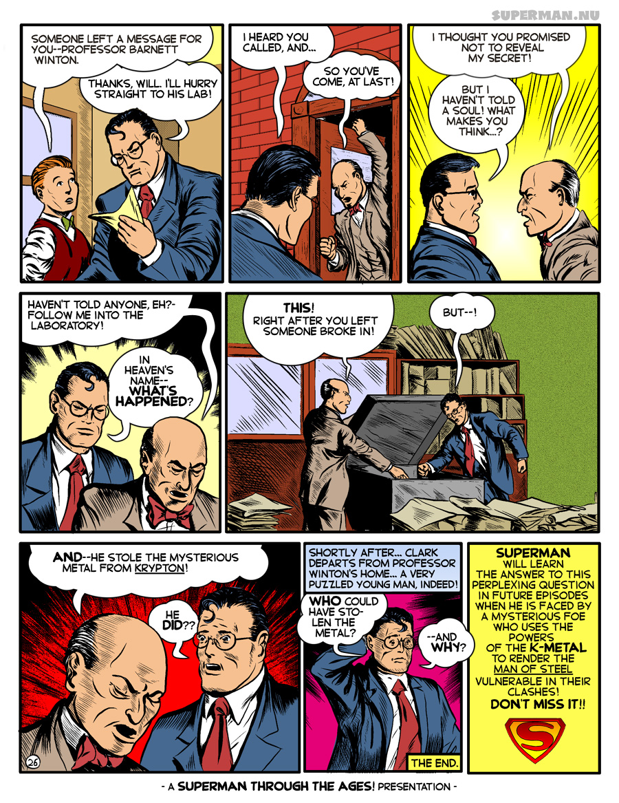 Superman Through the Ages! Comic Book Issue #0: Secret of the K-Metal - Page 26: The End? [Angel Criado]