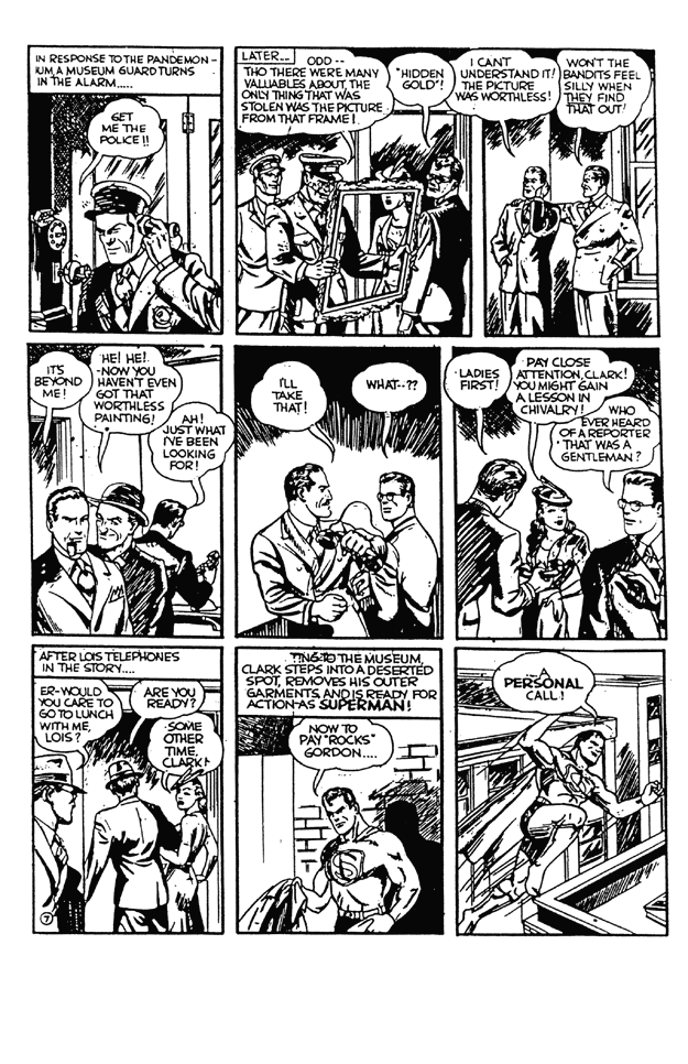 Superman Through the Ages! Comic Book Issue #0: Secret of the K-Metal - Page 7: Up in the Sky! [Paul Cassidy & Wayne Boring & Bob Rivard]