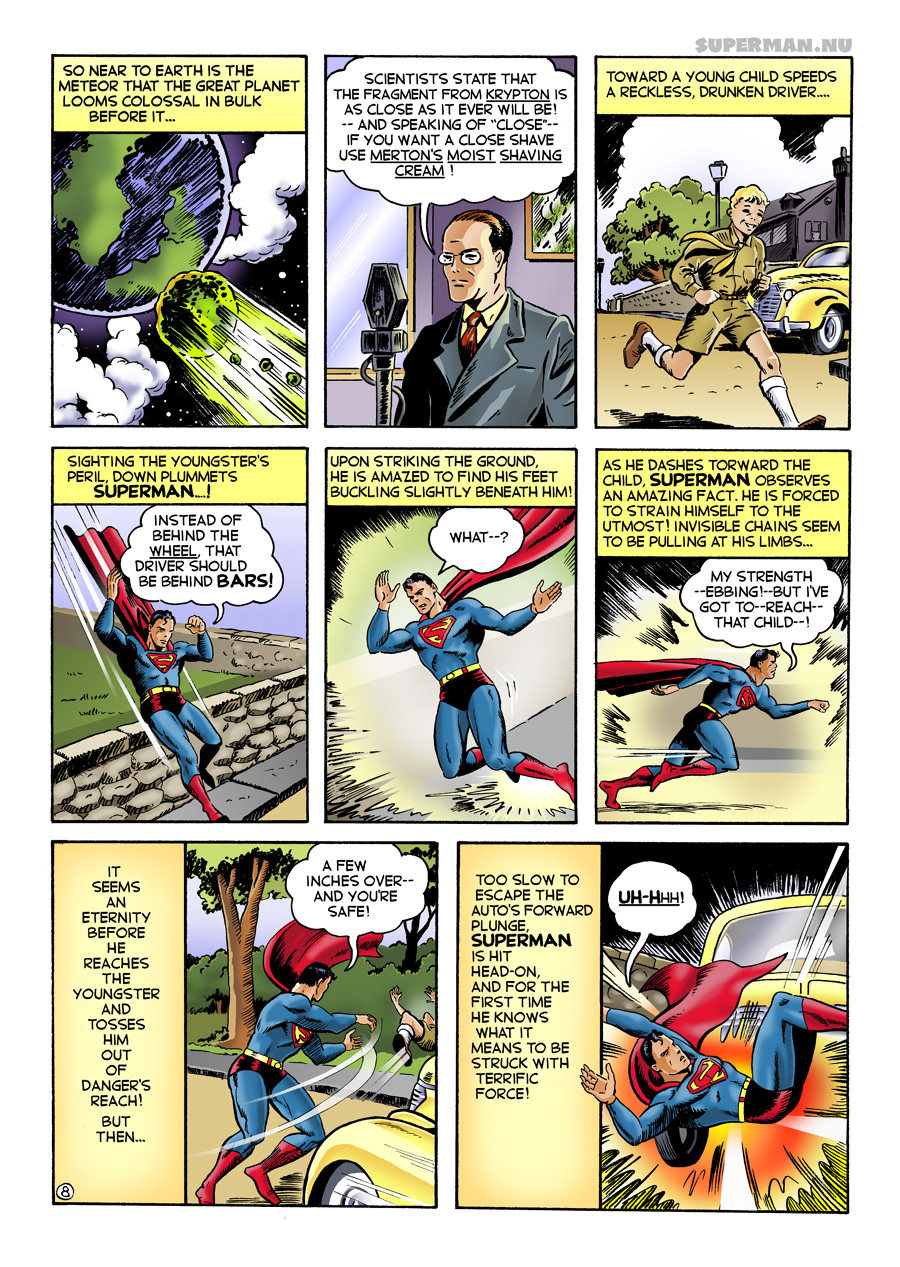Superman Through the Ages! Comic Book Issue #0: Secret of the K-Metal - Page 8: Safe! [Wayne Boring & Shane Foley]