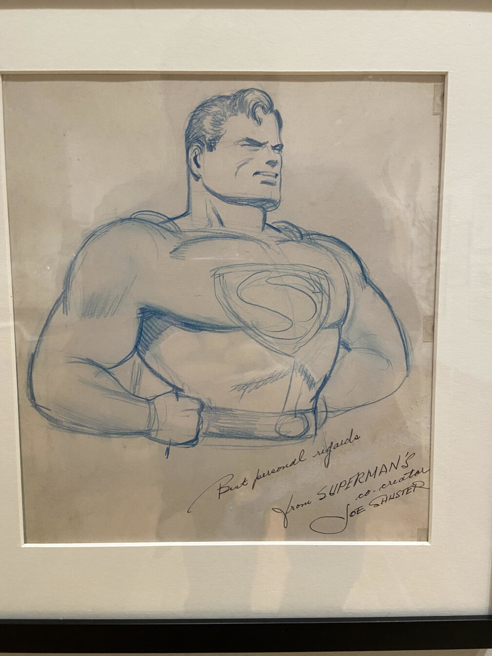 Superman sketch by Joe Shuster